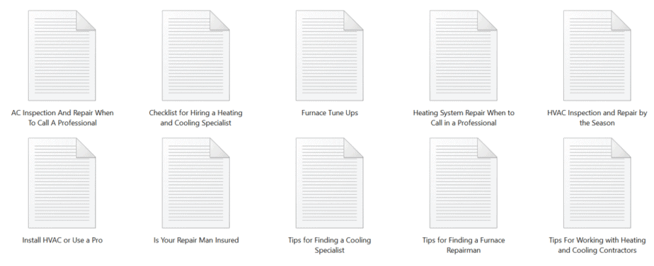 Heating and Cooling Specialist PLR Articles Sample text Heating and Cooling Specialist PLR Articles Sample text