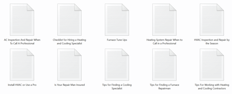 10 High Quality Heating and Cooling Specialist PLR Articles and Social ...