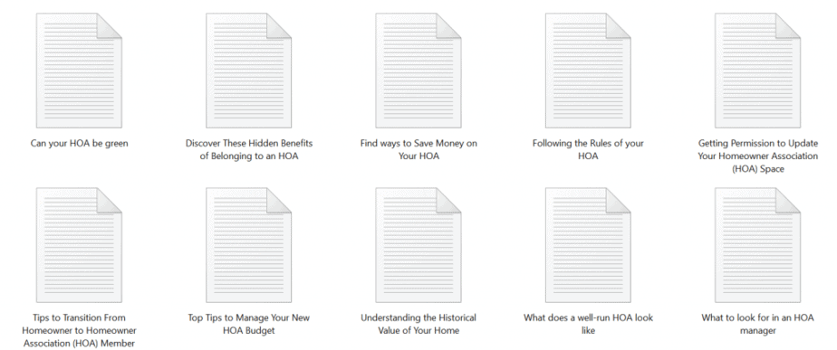 Homeowner Association PLR Articles Sample text Homeowner Association PLR Articles Sample text