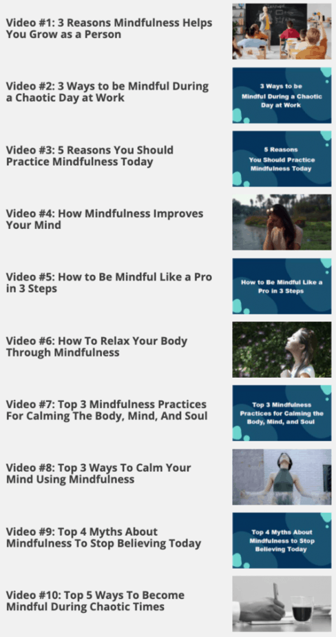 Mindfulness Videos Mindfulness Videos