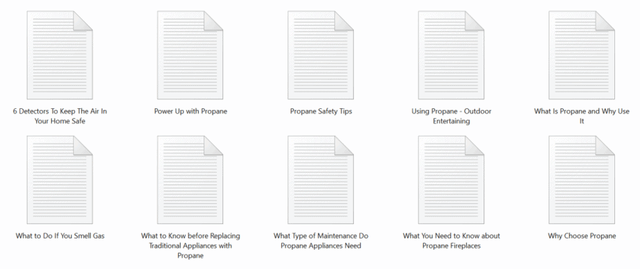 Propane PLR Articles Sample text Propane PLR Articles Sample text