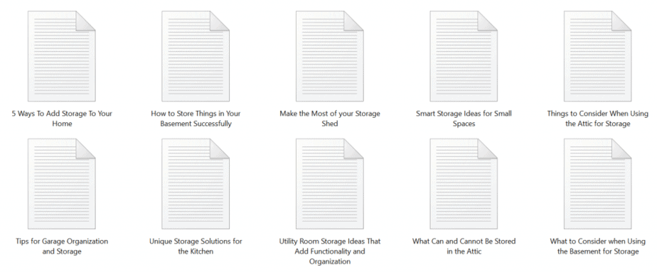 Storage Solutions PLR Articles Sample Sample text