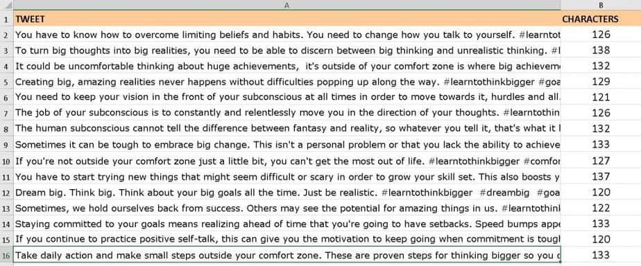 Think Bigger Premium PLR Social Media Tweets