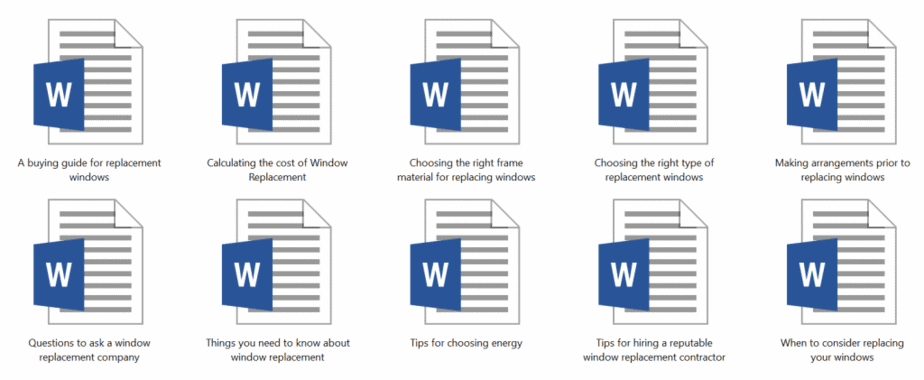 Window Replacement PLR Articles Sample doc