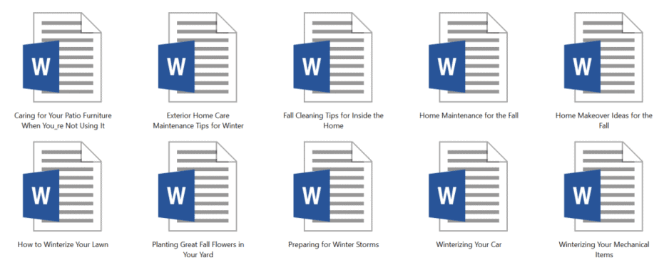 Winterization PLR Articles Sample doc