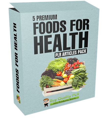 5 Premium Foods For Health PLR Articles Pack