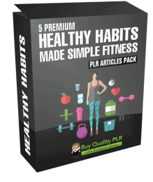 5 Premium Healthy Habits Made Simple Fitness PLR Articles Pack