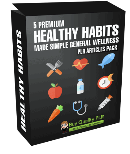 5 Premium Healthy Habits Made Simple General Wellness PLR Articles Pack
