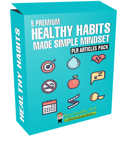 5 Premium Healthy Habits Made Simple Mindset PLR Articles Pack