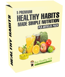 5 Premium Healthy Habits Made Simple Nutrition PLR Articles Pack