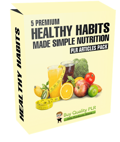 5 Premium Healthy Habits Made Simple Nutrition PLR Articles Pack