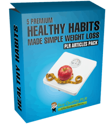 5 Premium Healthy Habits Made Simple Weight Loss PLR Articles Pack