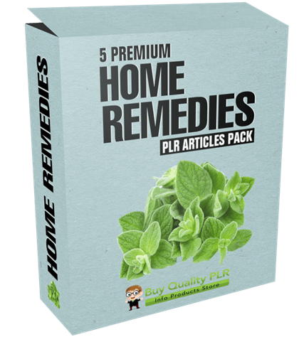 5 Premium Home Remedies PLR Articles Pack