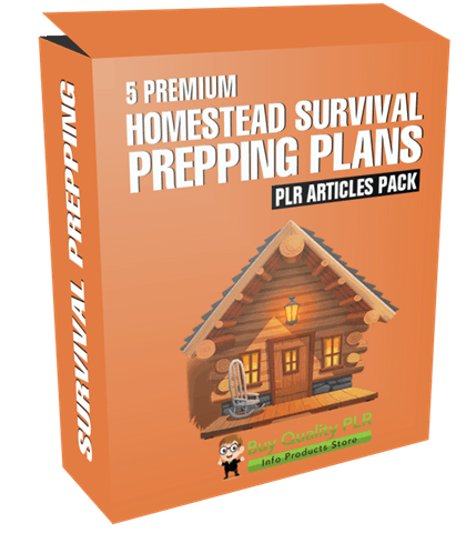 5 Premium Homestead Survival Prepping Plans PLR Articles Pack
