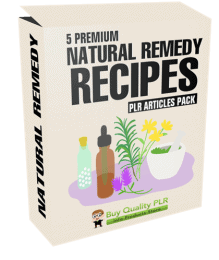 5 Premium Natural Remedy Recipes PLR Articles Pack