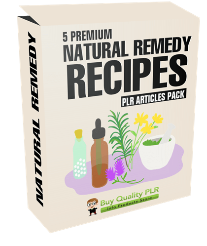 5 Premium Natural Remedy Recipes PLR Articles Pack