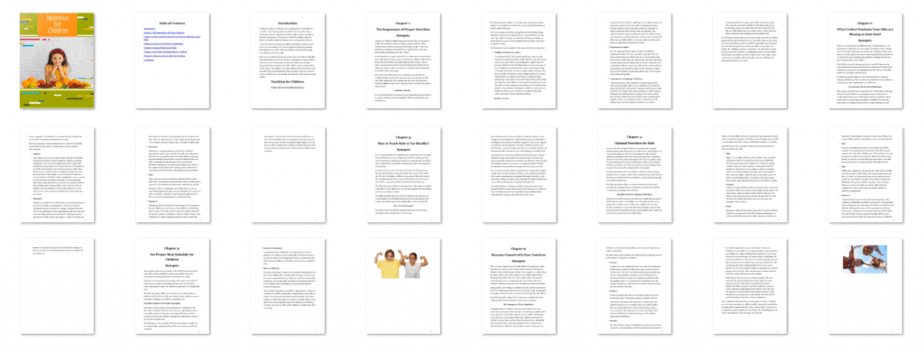 Nutrition for Children PLR eBook Resell PLR Screenshot