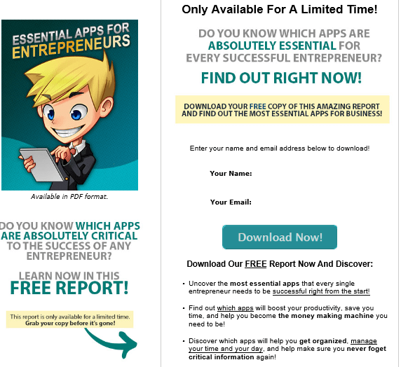 Apps for Entrepreneurs PLR Squeeze Page Apps for Entrepreneurs PLR Squeeze Page