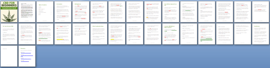 CBD for Beginners PLR Lead Magnet Report Sneak Preview