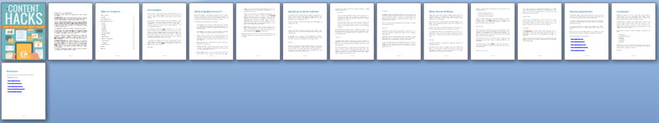 Content Hacks PLR Lead Magnet Report Sneak Preview Content Hacks PLR Lead Magnet Report Sneak Preview