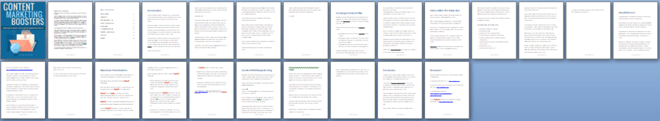 Content Marketing Boosters PLR Report Sneak Preview