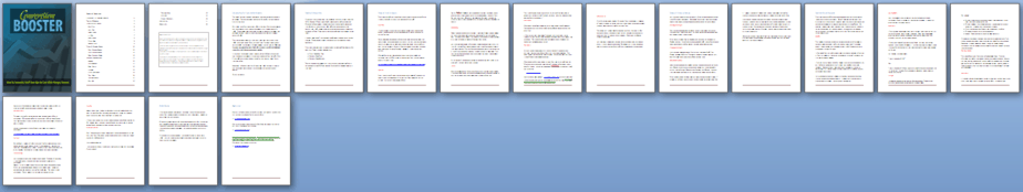 Conversion Booster PLR Report Sneak Preview Conversion Booster PLR Report Sneak Preview
