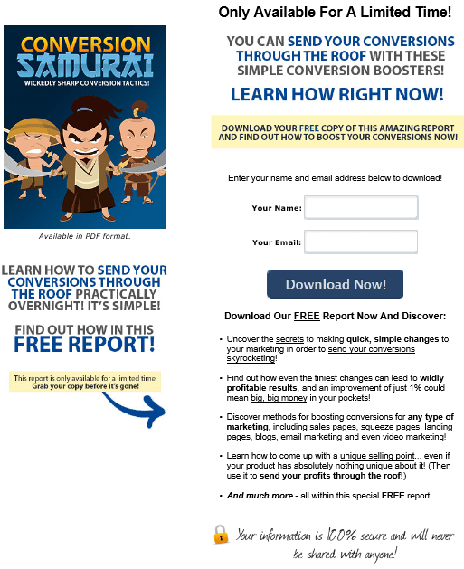 Conversion Tactics PLR Squeeze Page Conversion Tactics PLR Squeeze Page