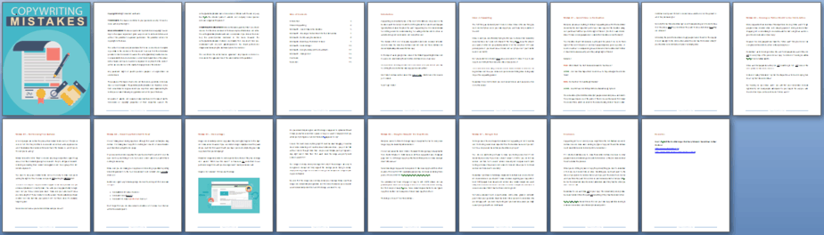 Copywriting Mistakes PLR Lead Magnet Report Sneak Preview