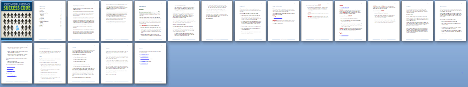 Crowdfunding Success PLR Report Sneak Preview Crowdfunding Success PLR Report Sneak Preview