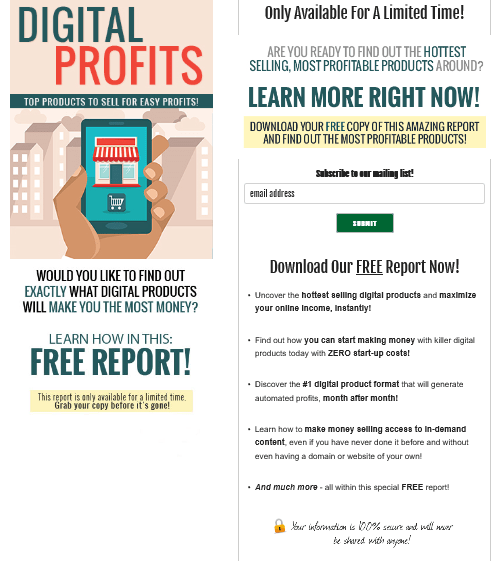 Digital Profits PLR Squeeze Page Digital Profits PLR Squeeze Page