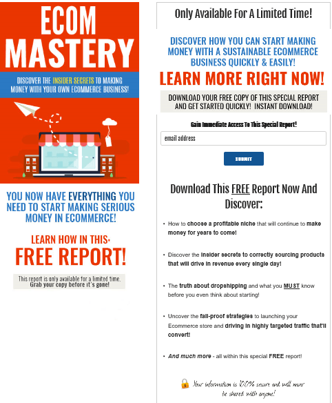 Ecommerce Business Mastery PLR Squeeze Page Ecommerce Business Mastery PLR Squeeze Page