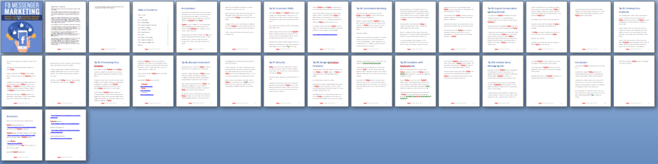 Facebook Messenger Marketing PLR Report Sneak Preview