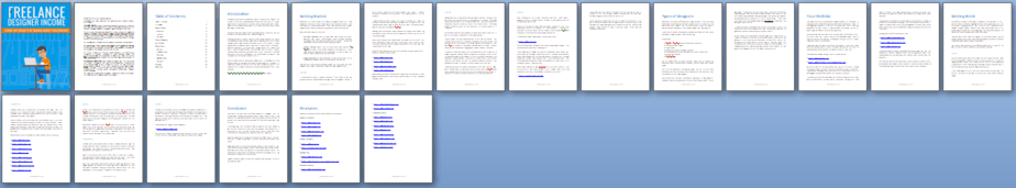 Freelance Designer Income PLR Report Sneak Preview