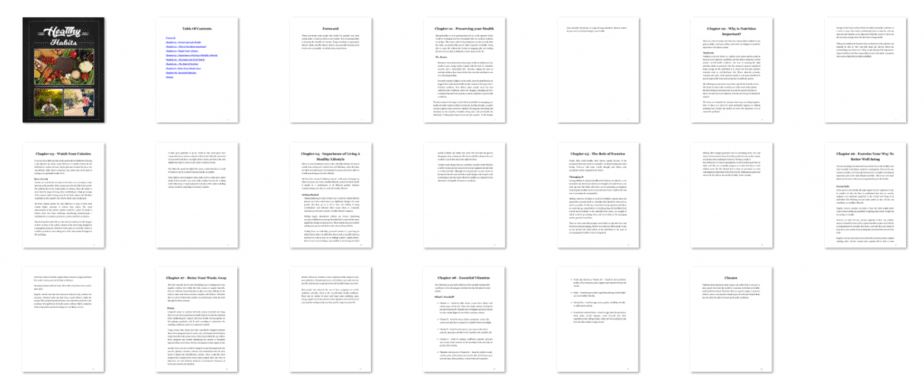 Healthy Habits PLR eBook Resell PLR Screenshot Healthy Habits PLR eBook Resell PLR Screenshot