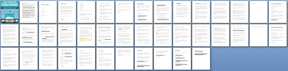 Low Content Publishing PLR Report Sneak Preview Low Content Publishing PLR Report Sneak Preview