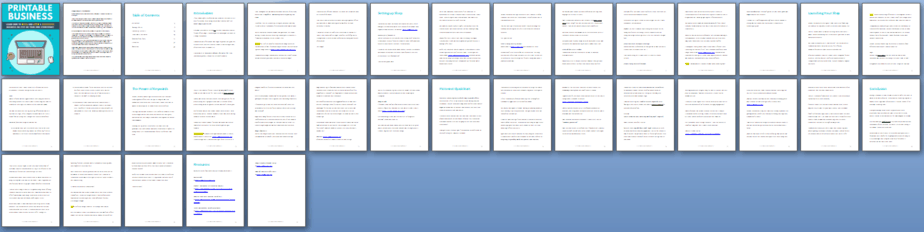 Printable Business PLR Report Sneak Preview