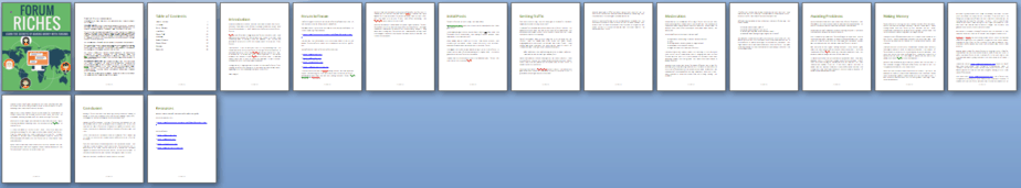 Forum Riches PLR Report Sneak Preview Forum Riches PLR Report Sneak Preview