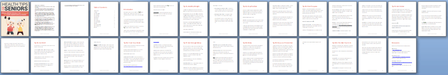 Health Tips for Seniors PLR Report Sneak Preview Health Tips for Seniors PLR Report Sneak Preview