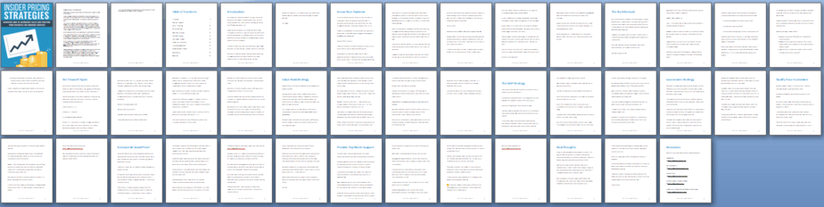 Insider Pricing Strategies PLR Report Sneak Preview Insider Pricing Strategies PLR Report Sneak Preview