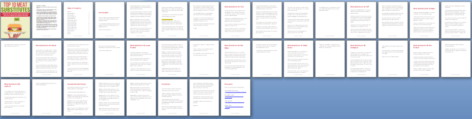 Meat Substitutes PLR Report Sneak Preview Meat Substitutes PLR Report Sneak Preview