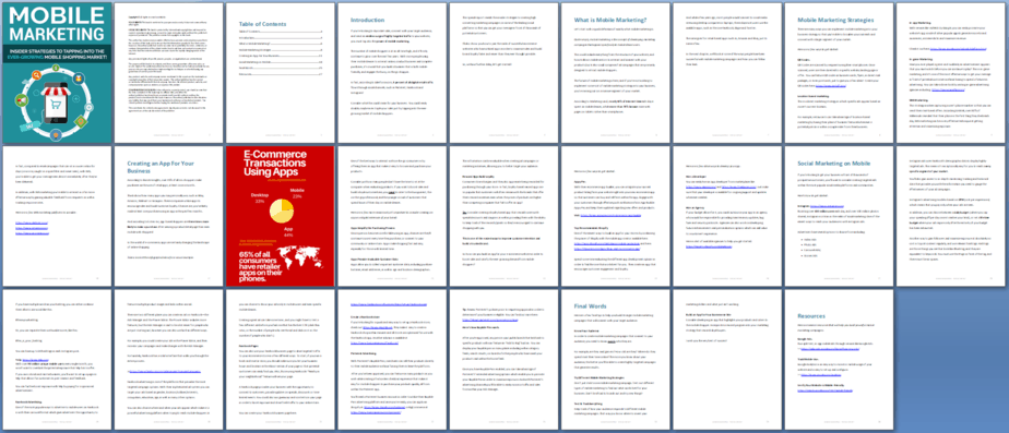Mobile Marketing PLR Report Sneak Preview Mobile Marketing PLR Report Sneak Preview
