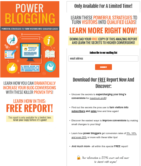 Power Blogging PLR Squeeze Page Power Blogging PLR Squeeze Page