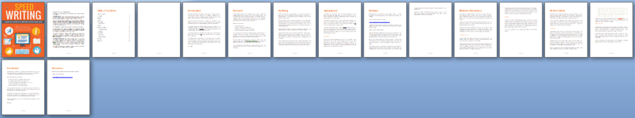 Speed Writing PLR Report Sneak Preview