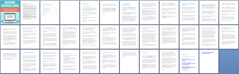 Doom Scrolling PLR Report Sneak Preview Doom Scrolling PLR Report Sneak Preview