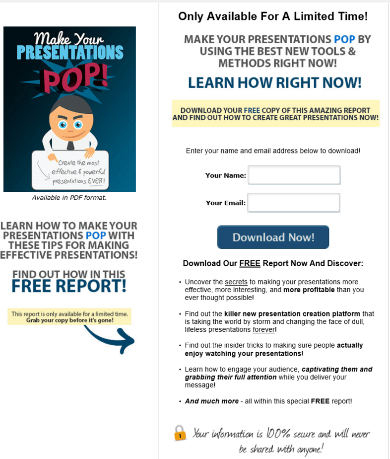 Effective Presentations PLR Squeeze Page Effective Presentations PLR Squeeze Page