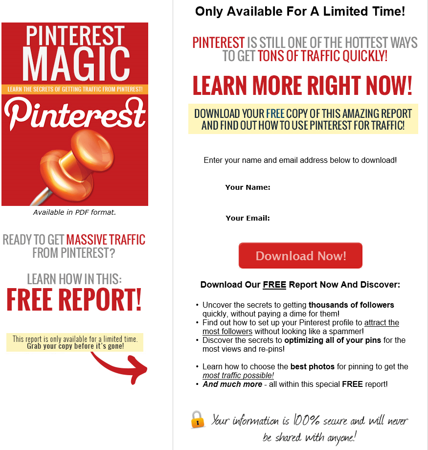 Pinterest Magic PLR Squeeze Page Pinterest Magic PLR Squeeze Page