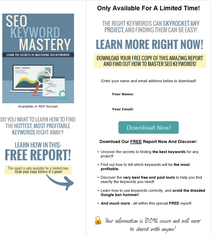 SEO Keyword Mastery PLR Squeeze Page SEO Keyword Mastery PLR Squeeze Page