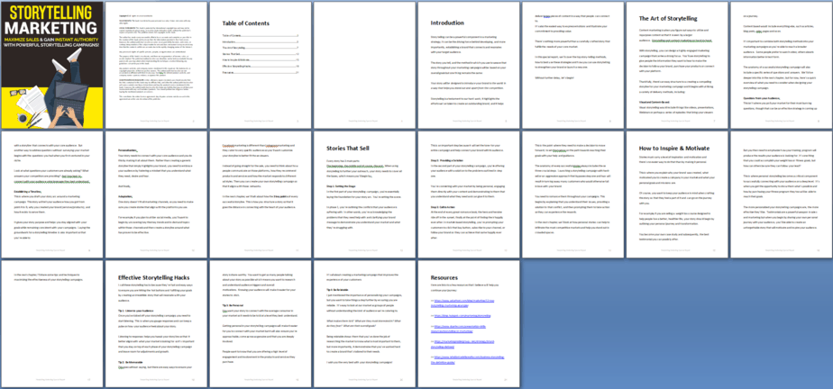 Storytelling Marketing PLR Report Sneak Preview Storytelling Marketing PLR Report Sneak Preview