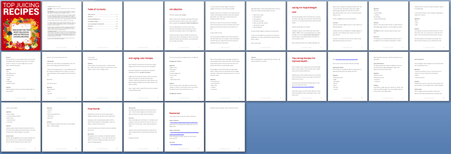 Top Juicing Recipes PLR Report Sneak Preview Top Juicing Recipes PLR Report Sneak Preview
