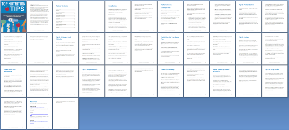 Top Nutrition Tips PLR Report Sneak Preview